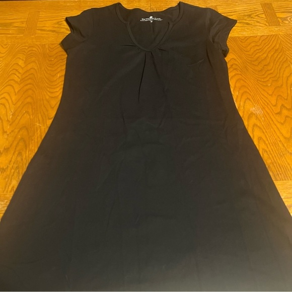 The Territory Ahead Pima Cotton Mini Short Sleeve Dress in Black Sz M Comfort - Picture 4 of 14